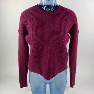 Athleta Womens Pullover Sweater Burgundy Wool